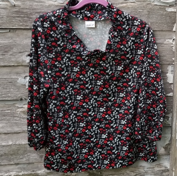 Vintage Floral Long Sleeve Blouse - Picture 1 of 4